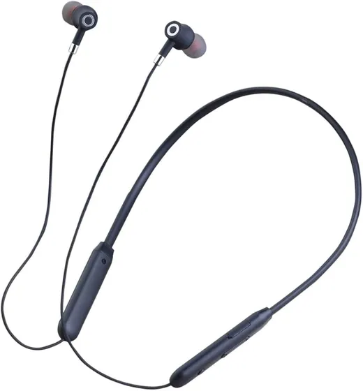 Krisons Zytel-MB19 Neck Band by KRISONS | 10mm Driver | Battery Life 40 Hours | with Micro USB Charge | IPX4 Water Resistant | with Mic | Deep Bass | Black