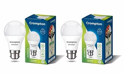 Crompton Dyna Ray 9 Watt LED Bulb Cool Day Light | Pack of 2