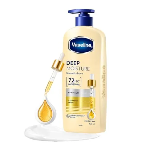 Vaseline Deep Moisture Body Lotion |For Dry Skin | Cushion Soft Skin| With Ceramides Hyaluron Moisture Fillers 400ml