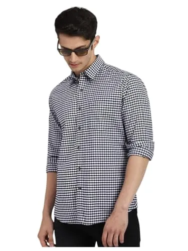 Mens Shirt Ful Sleeves Single Pocket, Black n White Starting