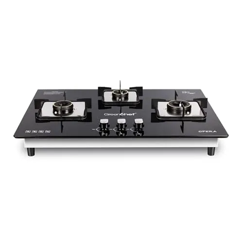 Greenchef Opera Hob top three burner gas stove – Auto Ignition