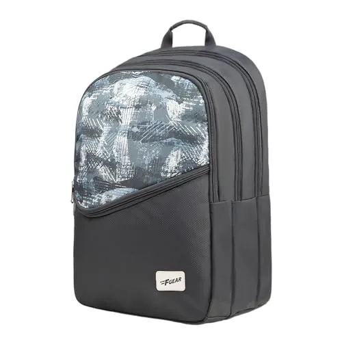 F Gear Polaris Grey 37L School Backpack