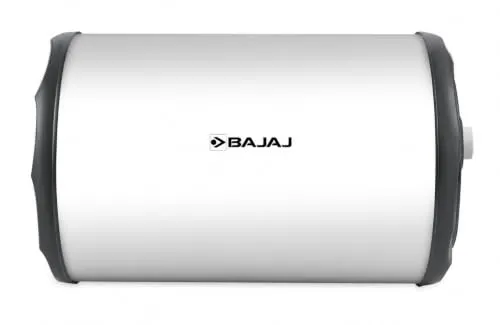 Bajaj Majesty Pro Horizontal Geyser 25 L (Left pipe)| Glassline coated tank | Shock resistant body | Warranty: 7 Yr Tank, 2 Yr Comprehensive | BEE Rating 4 Star | Suitable for low ceiling heights