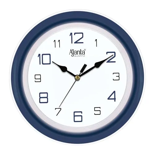 Ajanta AQ-2147 Quartz Glass Abstract Blue Office Clock (210 x 42 x 211 mm)