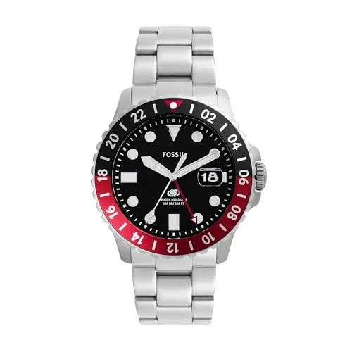 Fossil Blue GMT Silver Watch