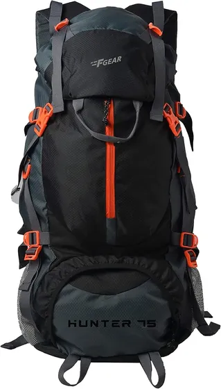 Black Rucksack Trekking Backpack (75L)