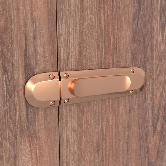 Boniry Door Latch Lock | Solid Metal Door Stopper for Bathroom, Home, Office | Easy Install, Smooth Sliding, Heavy Duty Latch (4, Rose Gold)