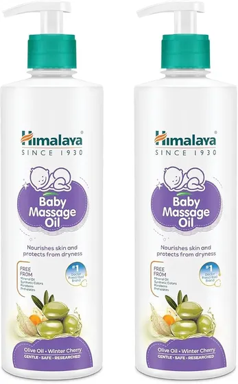 Himalaya Baby Massage Oil, 1L – 500ml x Pack of 2