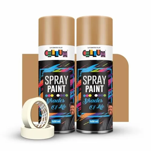 Cellux 2X Ultra Cover Gold Spray Paint (400ml)