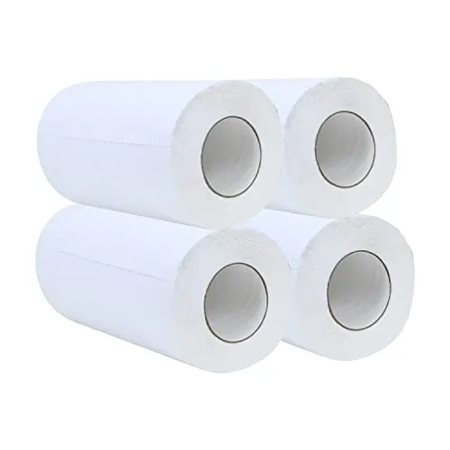BREEZE BRE026 2 Ply Kitchen Tissue Paper Roll Multipurpose Use Towel Made of Natural Fibers Highly Absorbent & Extra Soft (Pack of 2, 80 Pulls Per Roll)