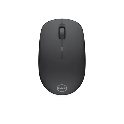 Dell WM126 Wireless Mouse, Optical, 1000 DPI, 3 Buttons,12 months runtime, AA battery, USB receiver, USB Type-A, RF Interface, scrolling wheel, Plug and Play, Black, 0.12 lb