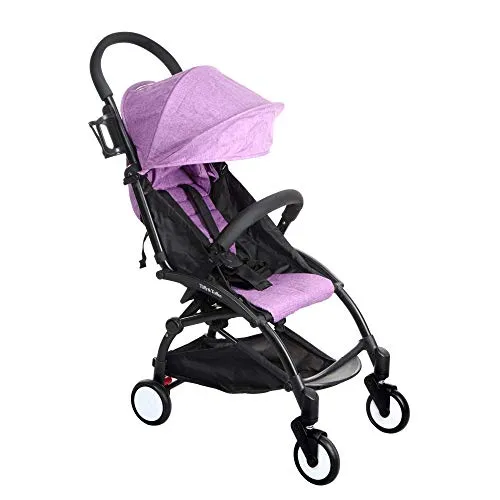 Tiffy & Toffee Portable Clever Baby Stroller, Black/Red