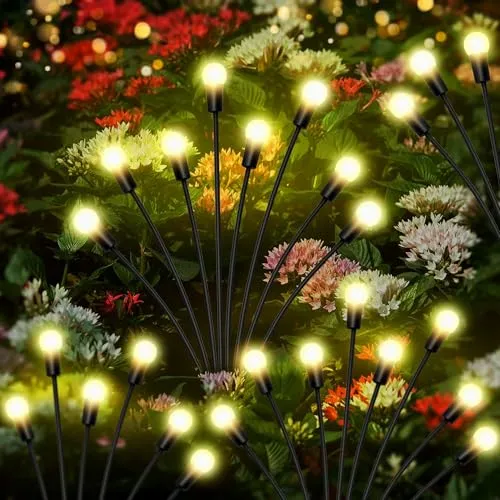 BELIONERA Solar Light for Outdoor Garden and Home, Waterproof Firefly Light Decor for Solar Balcony, Plant, Pot, Decoration Light (1, Standard)