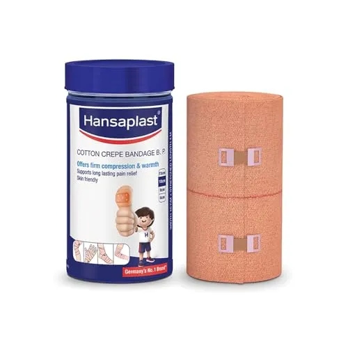 Hansaplast Soft Cotton Crepe Bandage For Pain Relief |10Cm X 4Mtr, Sk