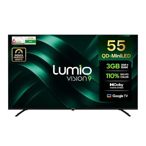 Lumio Vision 9 2026 139cm (55 inches) 4K Ultra HD Smart QD-MiniLED Google TV