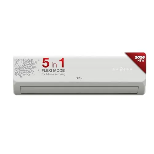 TCL 2 Ton 3 Star Split Inverter AC | 5 in 1 convertible Mode | 4 Way Air Swing | Fast Cooling | Silent Operation | Energy Saving | 24CSDEV3F2