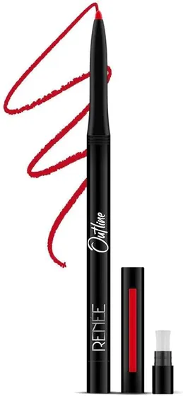 RENEE Outline Lip Liner With Built-in Sharpener 05 Charlotte 0.35gm, Long Lasting & Smudge Proof, Matte Finish & Rich Color Payoff, One Swipe Application