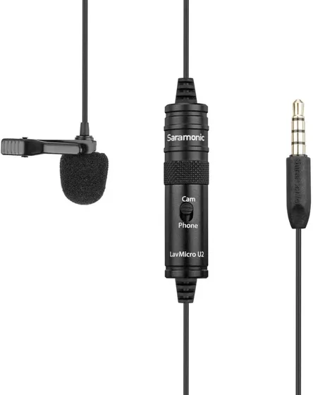 Saramonic LavMicro U2 Clip-On Lavalier Microphone for Cameras & Mobile Devices with 19.7' (6m) 3.5mm TRS/TRRS Cable