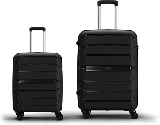 Aristocrat Liberty Set of 2 (Cabin+Medium) Trolley Bags, Jet Black