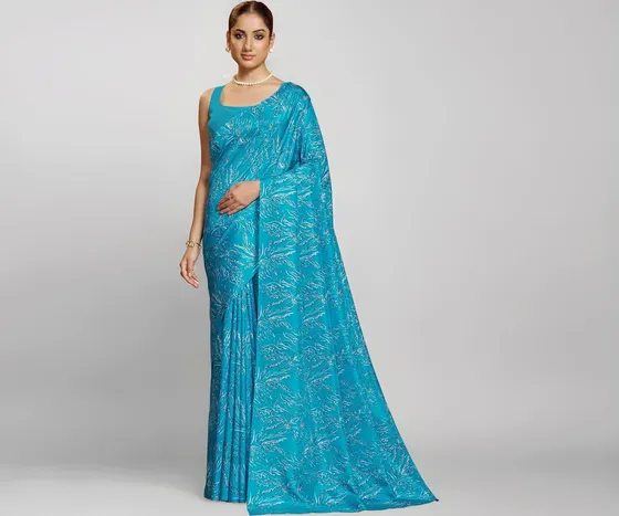 Garden Vareli Art Silk Floral Print Saree