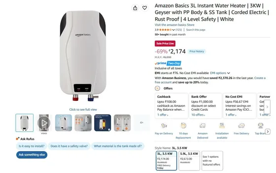 3 Ltr Instant Water Heater