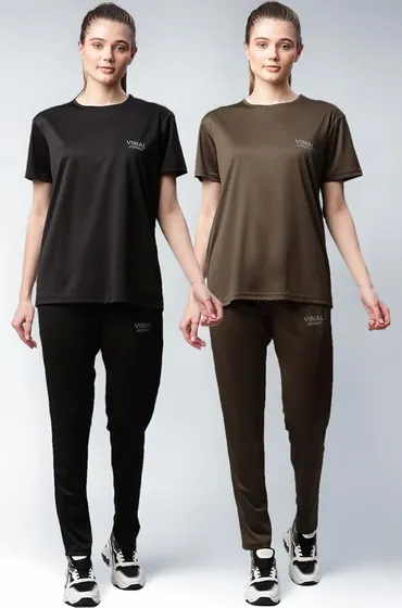 Mack Jonney Dryfit Lycra Solid Tracksuit Co-ord Set for Women-DRYFIT_T_D10_002-P