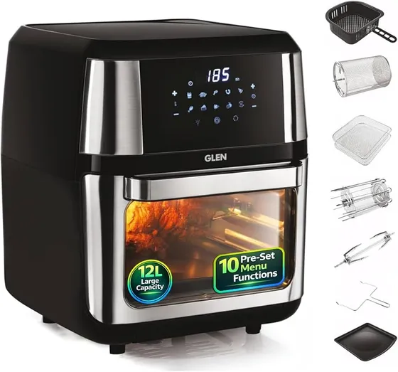 Glen 12L Air Fryer Oven 1800W with Rotisserie