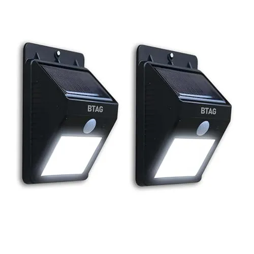 Btag Smart Sun-Powered LED Motion Sensor Light - Energy Efficient & Weatherproof for Driveway, Garden, and Pathways (SL008_Pack of 2)