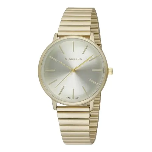 Giordano Stylish Analog Watch for Women with Round dial, 3 Hand Mechanism and Stainless Steel Strap