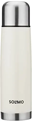 Amazon Brand - Solimo Stainless Steel Insulated 24 Hours Hot or Cold Bottle Thermos Flask, 1000 ml, Off White