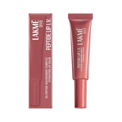 Lakme Peptide Lip IV with 5% Peptide-Niacinamide Complex, For Intense Hydration With A Serum-Like Texture That Visibly Plumps, Smoothens, and Repairs, Bare Minimum Hydration, 10g