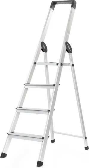 Bathla Prime 4 - Step Foldable Aluminium Ladder for Home with Multi-U