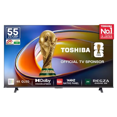 Toshiba 139 cm (55 Inches) 4K Ultra HD Smart QLED TV
