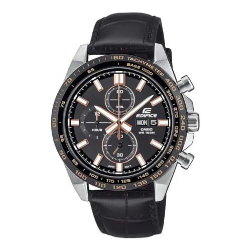 Casio Edifice EFR-574BL-1AVUDF Analog Black Watch Men @6477 With SBI Card