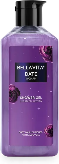 BELLAVITA Date Woman Body Wash Shower Gel for Women | 250ml | Deep Cleansing, Hydrating & Moisturising with Aloe Vera Extract | Softer, Smoother Skin | Suitable for All Skin Types