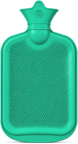 Hot Water Bag (2Ltr) for Pain Relief | Non-Electric Rubber Heating Bottle Period Cramps, Body Aches | Long Heat Retention | Wide Mouth with Leak Proof Cap & Skin Friendly Material (Green)