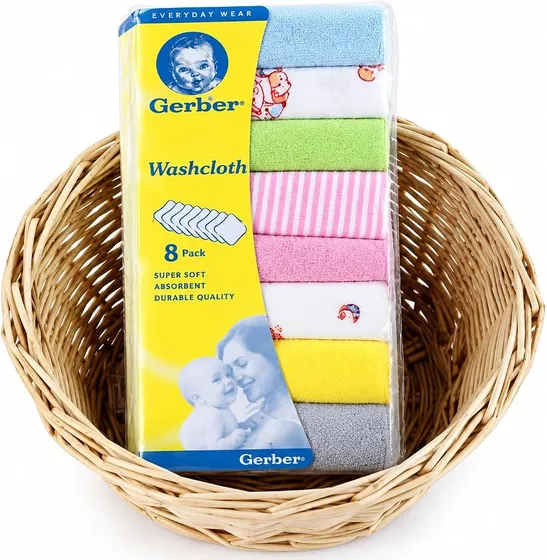 Baby Washcloth, Set of 8 pcs