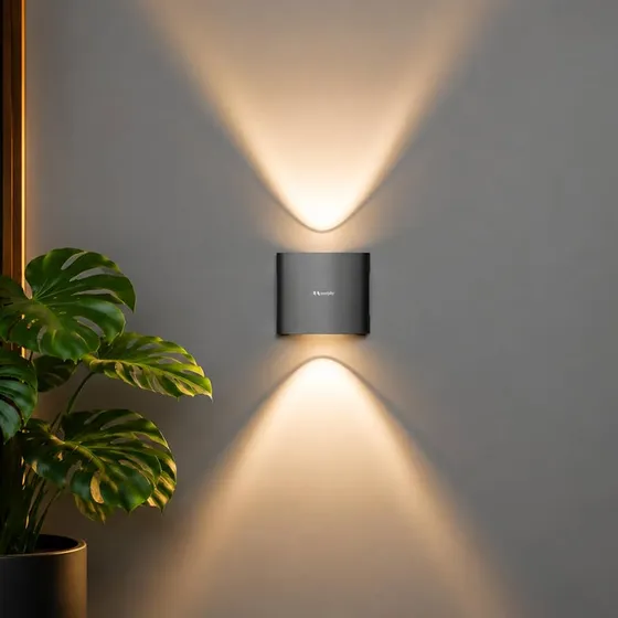 Murphy 2-Watt U-Shape Up Down Outdoor LED Wall Light with Aluminium IP65 Grade Waterproof Body Warm White, Pack of 1 (with 2 Years Warranty)