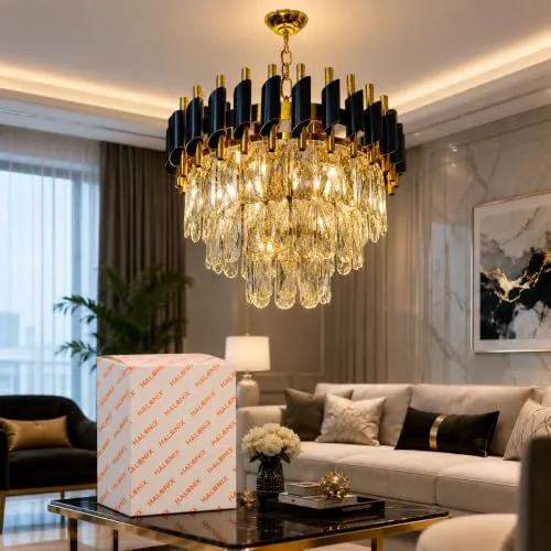 Halonix Horizon 400MM Crystal Pendant Light | 3-in-1 Adjustable Color