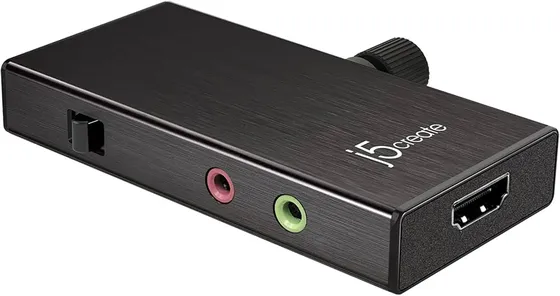 j5create Live Video Capture Card - HDMI to USB-C, Supports 1080p 60FPS Video and Audio Recording, Power Delivery 60W Pass Through, Ideal for PC Xbox PlayStation Android Game Live Streaming (JVA02)