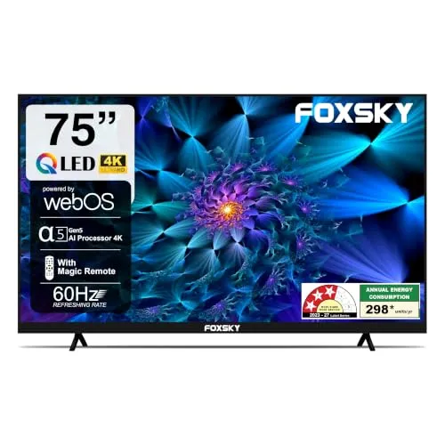 Foxsky 190 cm (75 inch) Frameless Series 4K UHD TV