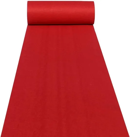 SHEEFA Craft Nylon Fabric Red Carpet for Marriage Ceremeony, Award Function, Religious Event etc. 5x20 Feet Red Colour