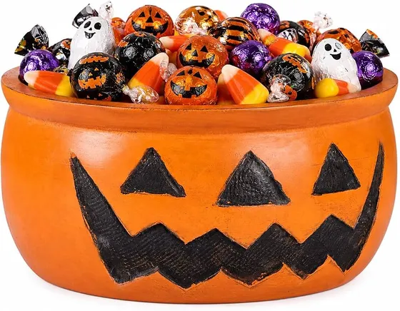 Halloween Candy Bowl Trick or Treat – Spooky Holder Dish for Party Decor