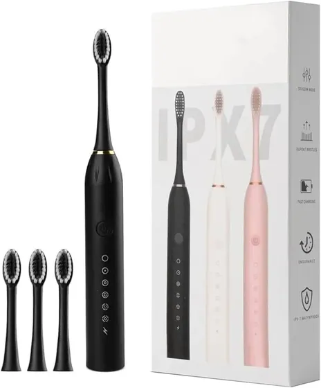 Sonic Electric Toothbrush With 4 Replacement Brush Heads