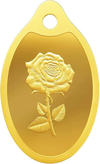 MMTC PAMP 1g 24K (999.9+) Purest Rose Gold Oval Coin, 1g Gold Coin