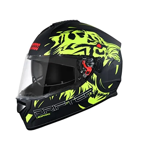Studds Drifter D2 ISI and DOT Certified Full face Helmet for Men and Women with Inner Sun Visor Matt Black N5 -XL