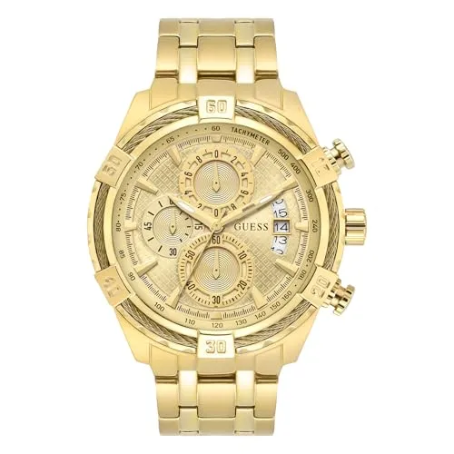 Guess Round 47mm Silver Dial Analog Men Watch - U0522G5M