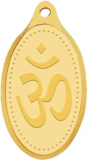 WHP Jewellers 24kt (999) 2 gram OM Yellow Gold Om Pendant