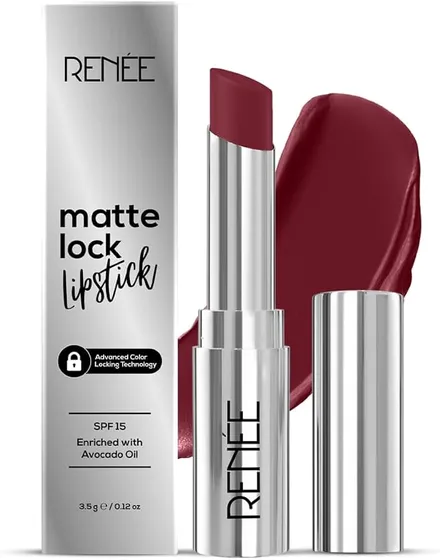 RENEE Matte Lock Lipstick- Folk, Moisturizing, Lo