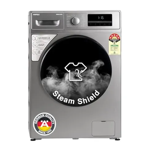 HAFELE AMARA 8 kg 5 Star, Premium Fully Automatic Front-Load washing machine engineered using German technology, comes with Steam Shield and Hexa Wash Design